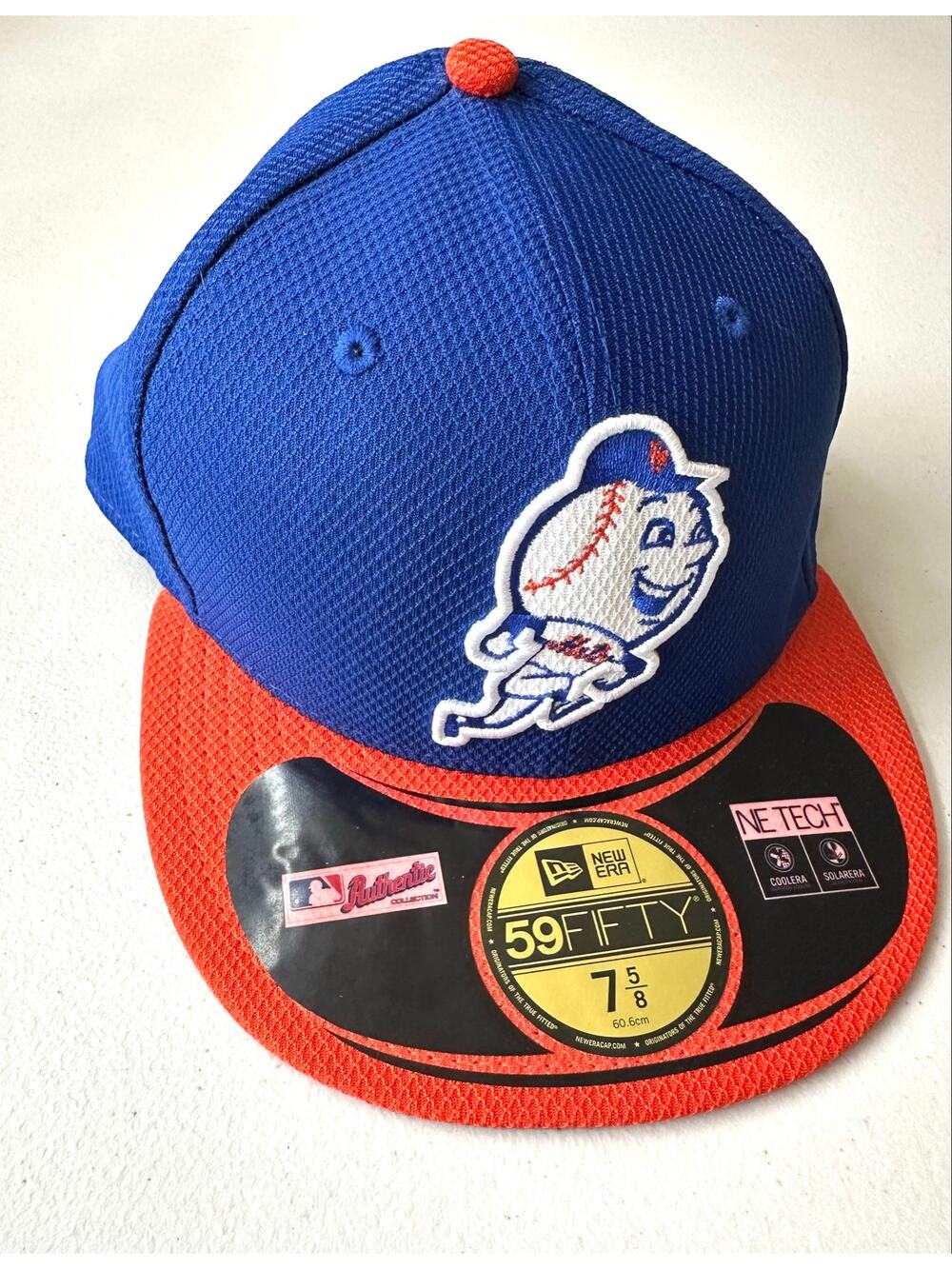 New Era 59FIFTY NY New York Mets Mr Met Diamond Era BP Fitted Hat Cap 7 5/8